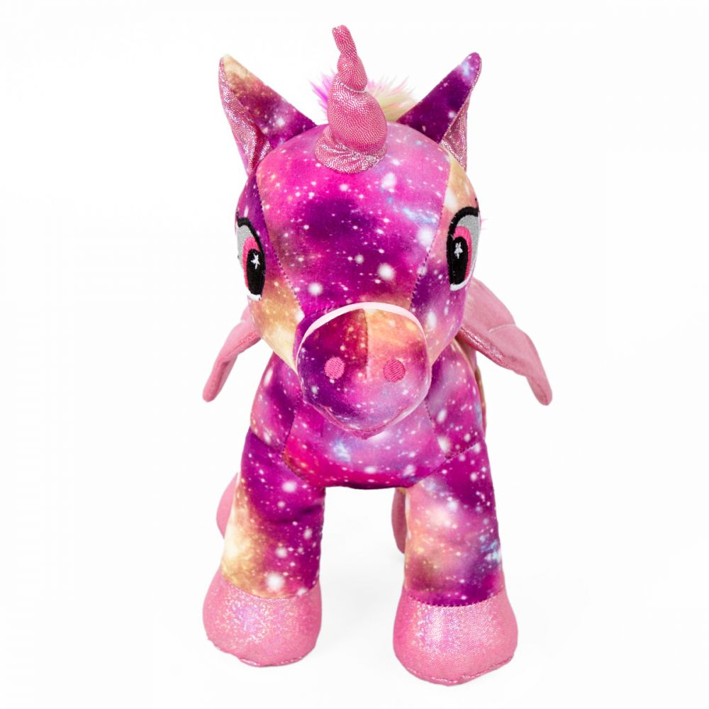 Jucarie de plus Noriel, Unicorn Galaxy, roz, 25 cm