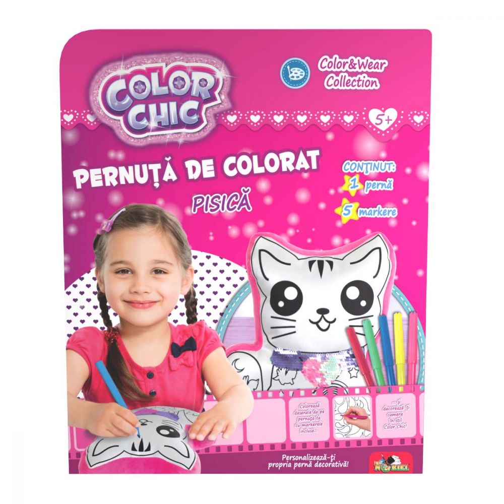 Perna pisicuta de colorat Color Chic, personalizabila