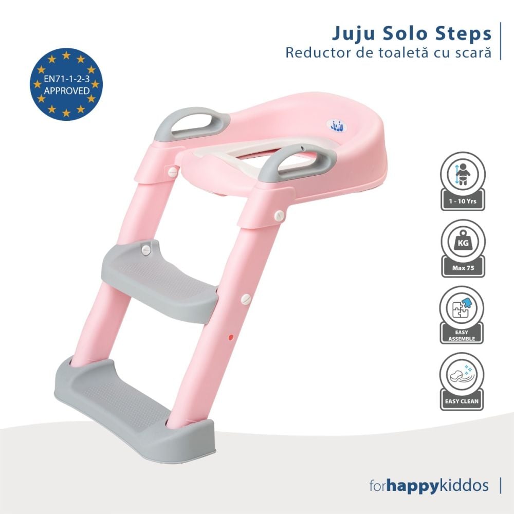 Reductor toaleta copii, Juju, Solo Steps, Roz