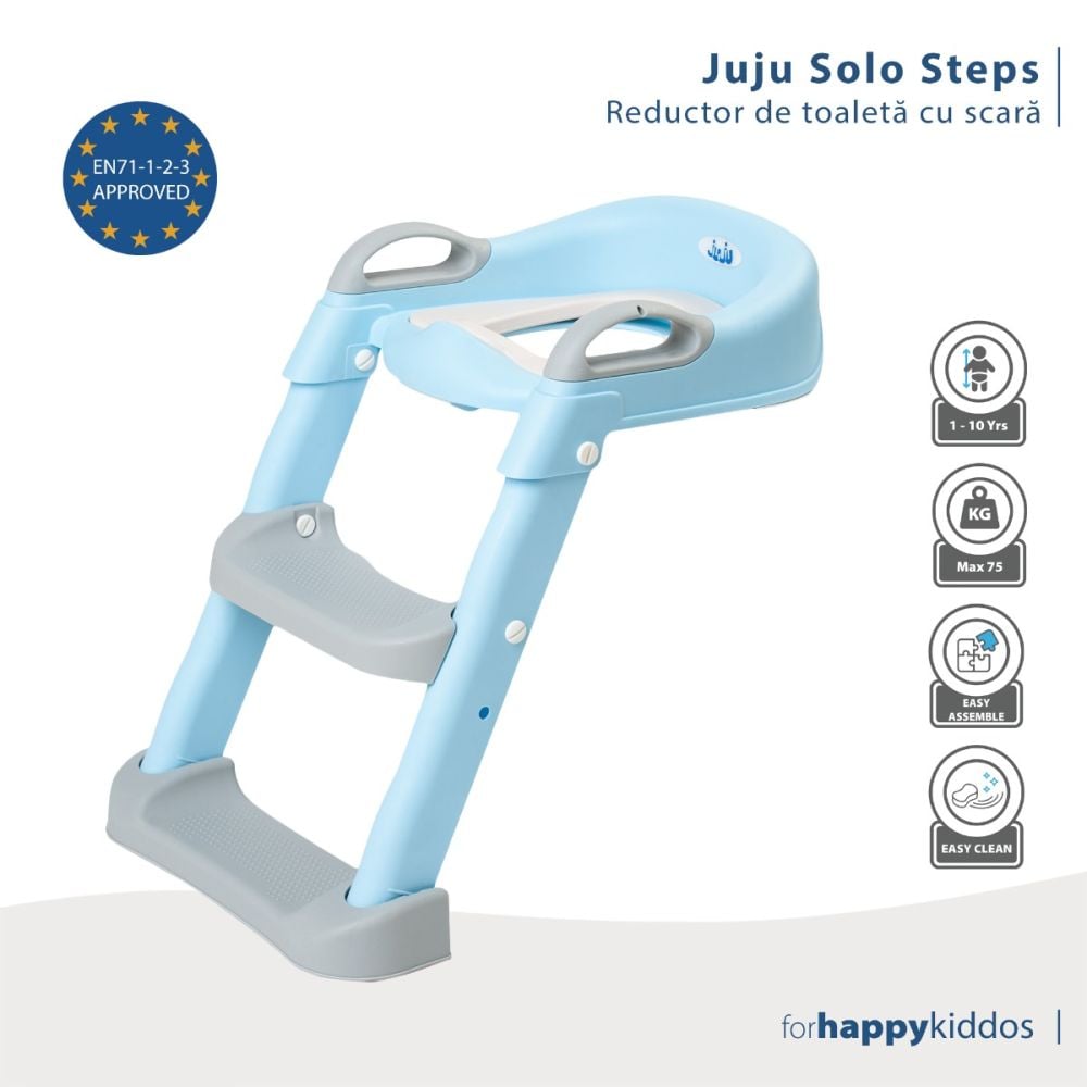 Reductor toaleta copii, Juju, Solo Steps, Albastru