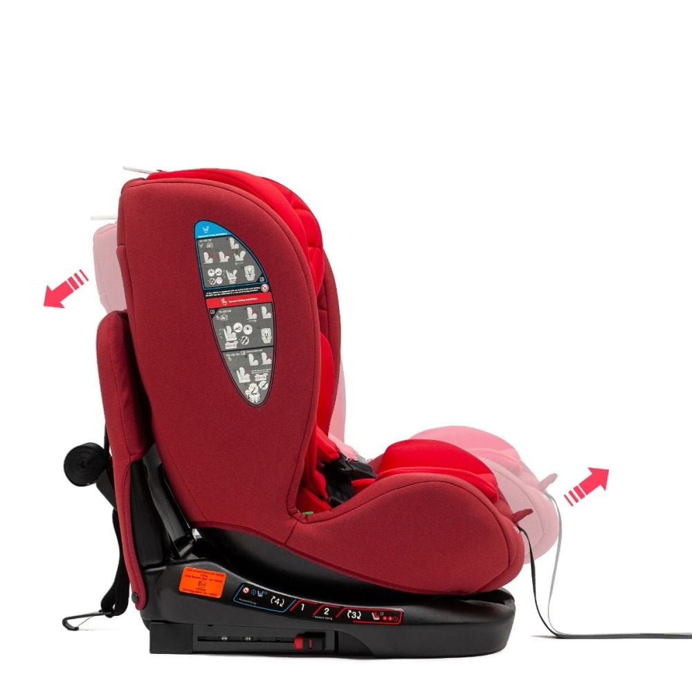 Scaun auto cu isofix, Juju, Total 360 I-Size, Rosu