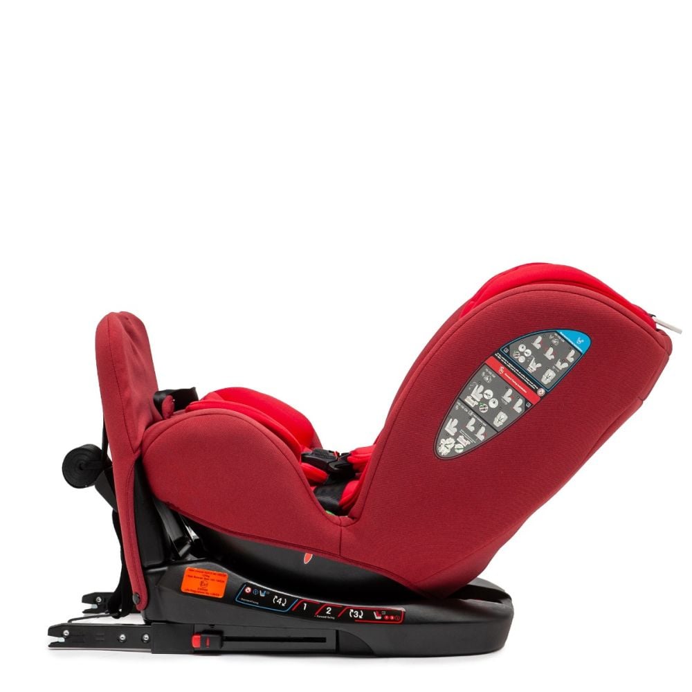 Scaun auto cu isofix, Juju, Total 360 I-Size, Rosu