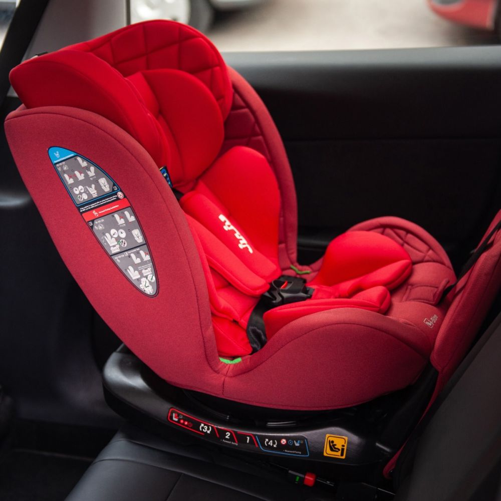 Scaun auto cu isofix, Juju, Total 360 I-Size, Rosu