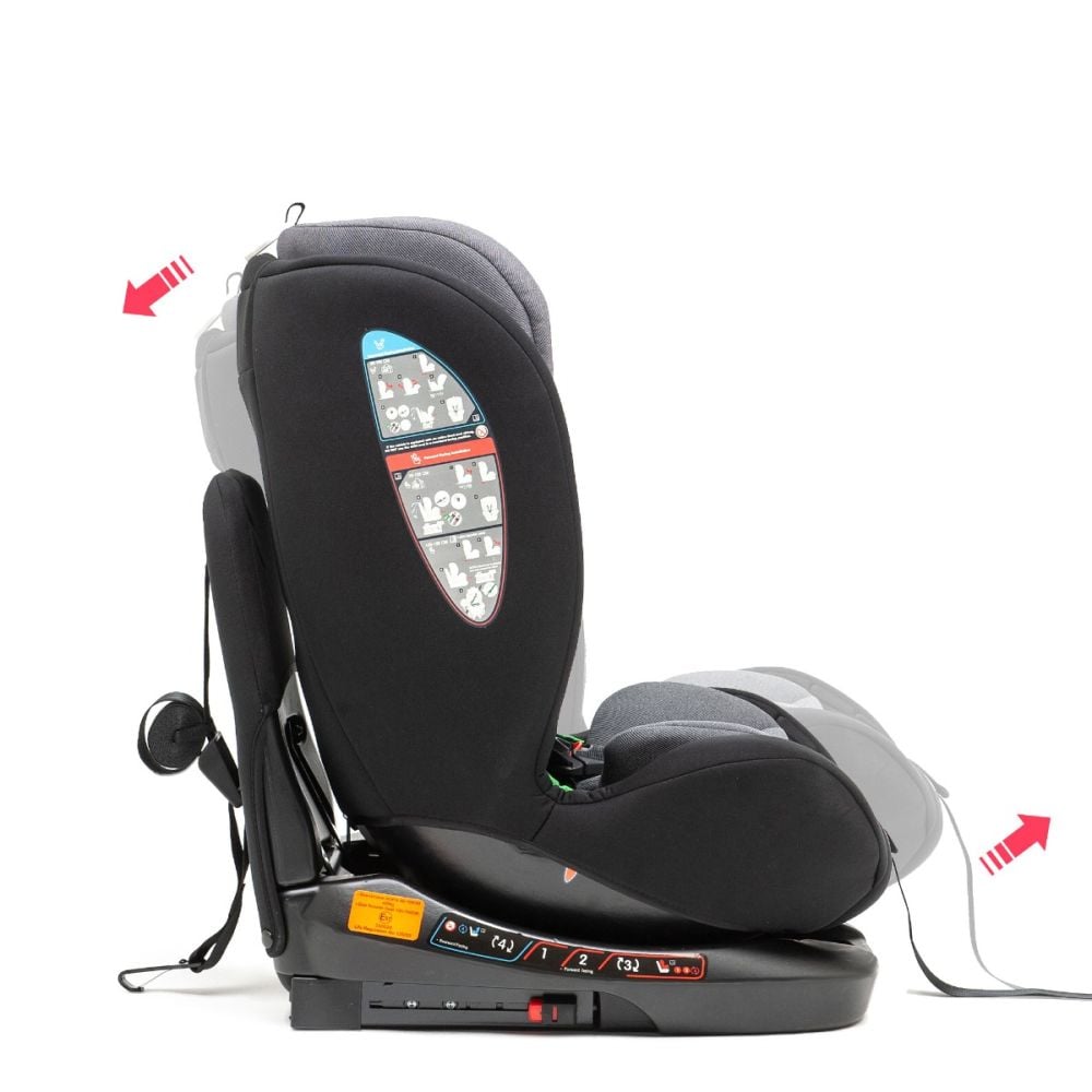 Scaun auto cu isofix, Juju, Total 360 I-Size, Negru
