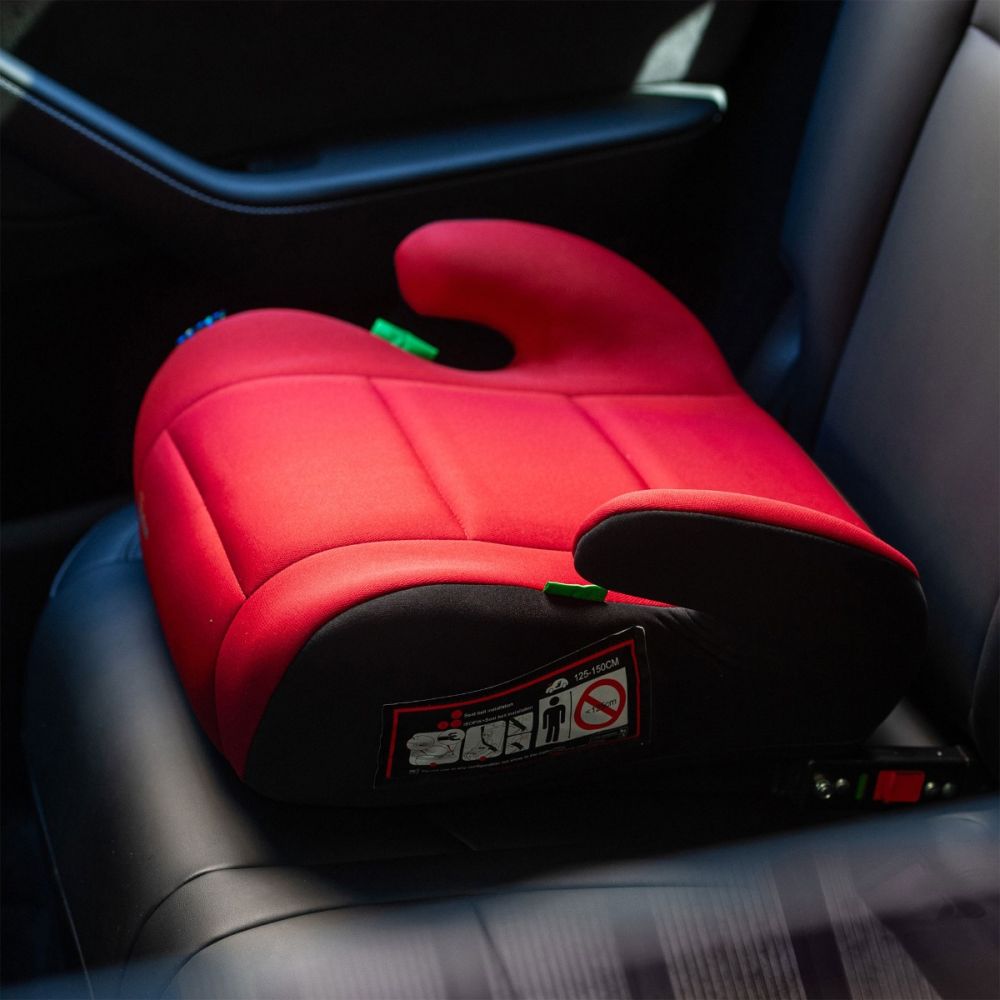 Inaltator auto, Juju Jazzy Booster I-Size Isofix, Negru-Rosu