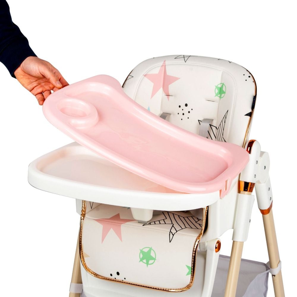 Scaun de masa, Juju, Eat and fun, Pink Stars