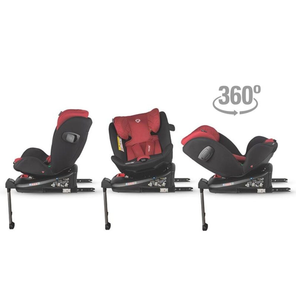 Scaun auto rotativ, Coccolle Vigo, 40-150 cm, Poppy Red