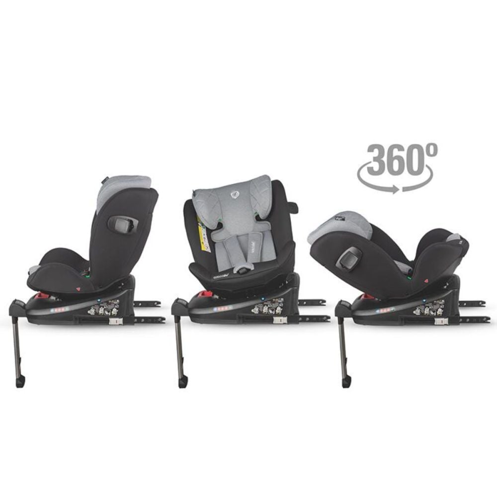 Scaun auto rotativ, Coccolle Vigo, 40-150 cm, Diamond Black