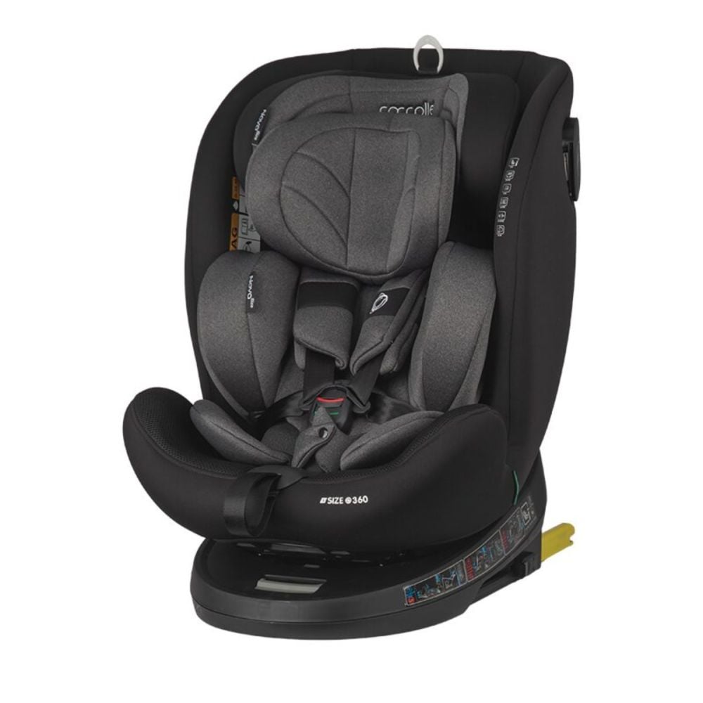 Scaun auto rotativ, Coccolle Nova, iSize 40-150 cm, Diamond Black