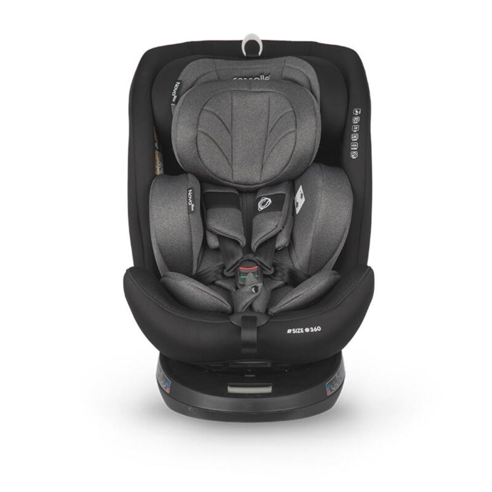 Scaun auto rotativ, Coccolle Nova, iSize 40-150 cm, Diamond Black
