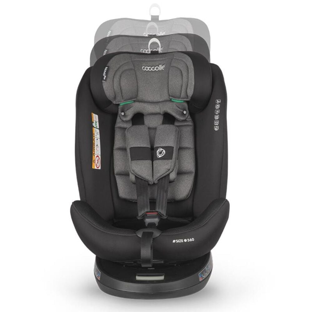 Scaun auto rotativ, Coccolle Nova, iSize 40-150 cm, Diamond Black