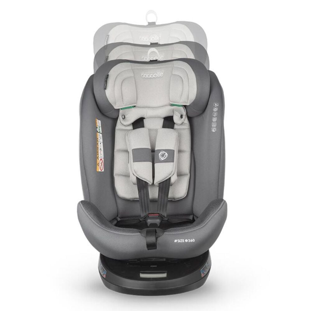 Scaun auto rotativ, Coccolle Nova, iSize 40-150 cm, Moonlit Grey