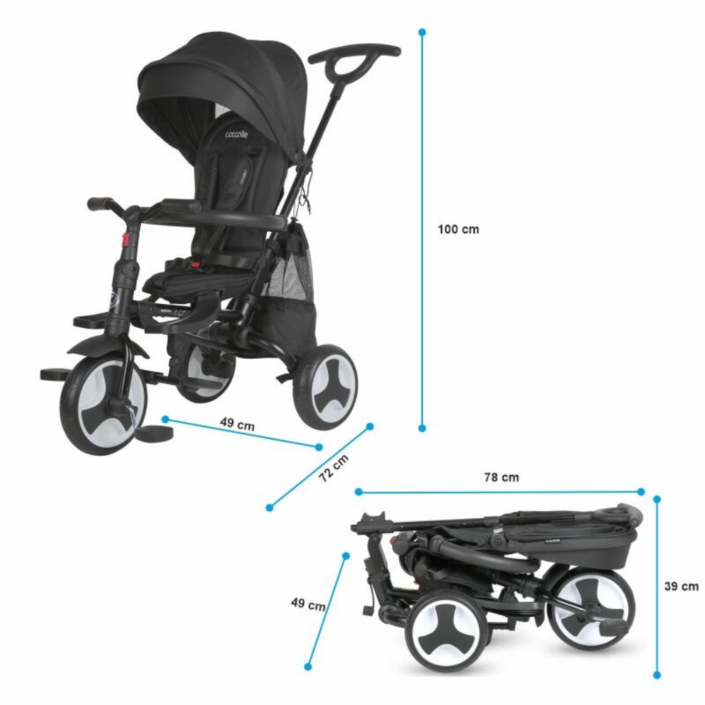 Tricicleta ultrapliabila, Coccolle Spectra Plus, Jet Black