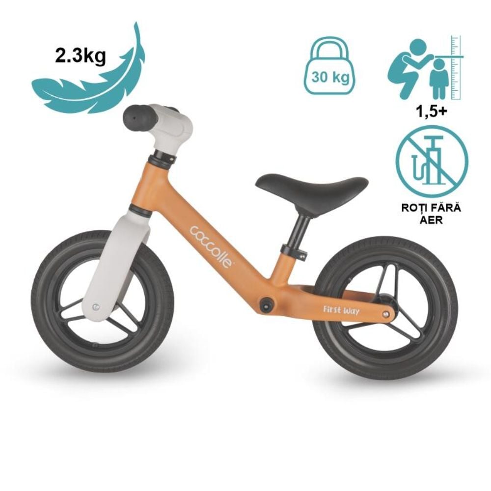Bicicleta fara pedale, Coccolle First Way, Cookie Beige