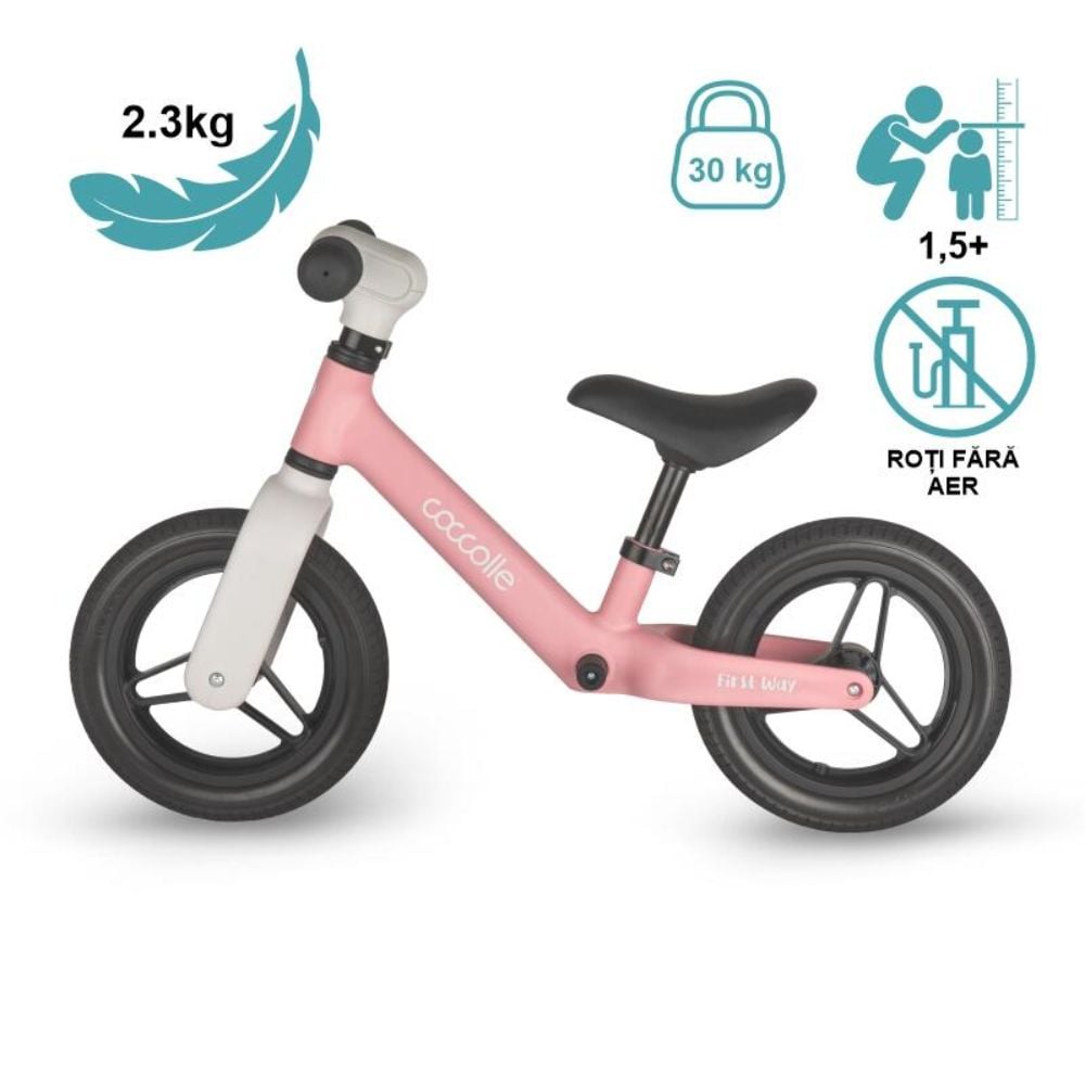 Bicicleta fara pedale, Coccolle First Way, Blush Pink