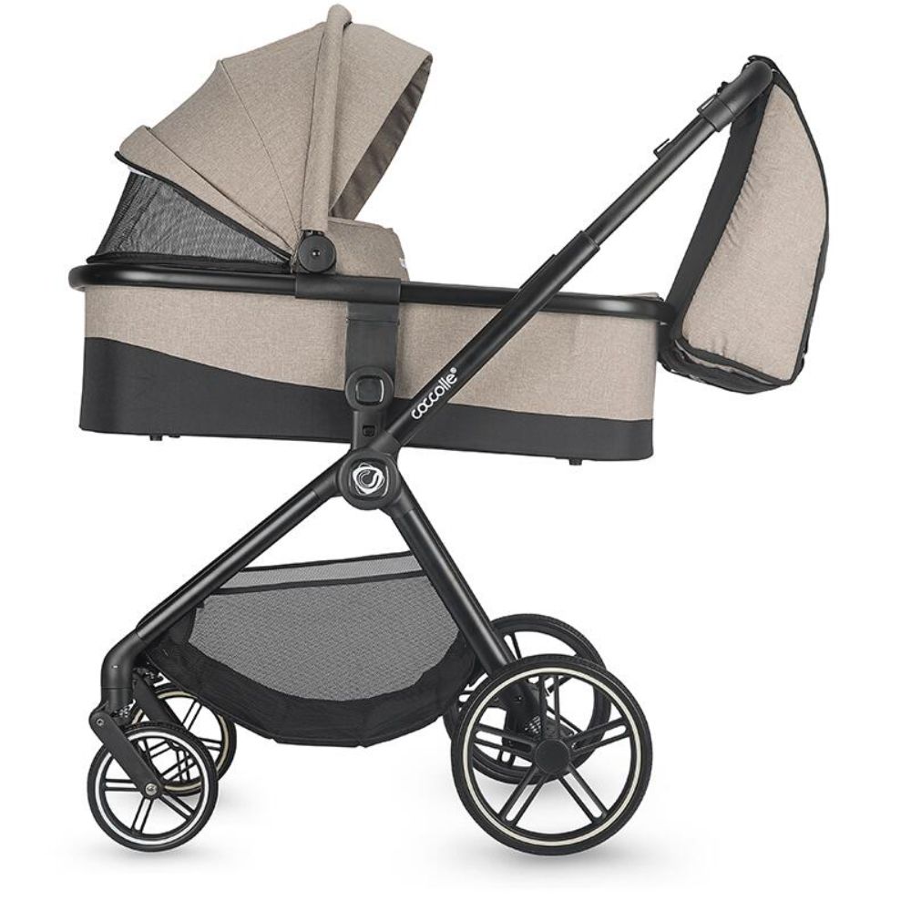 Carucior modular 3 in 1, Coccolle Lissia Butternut Beige si scoica auto Isize Knox Greystone