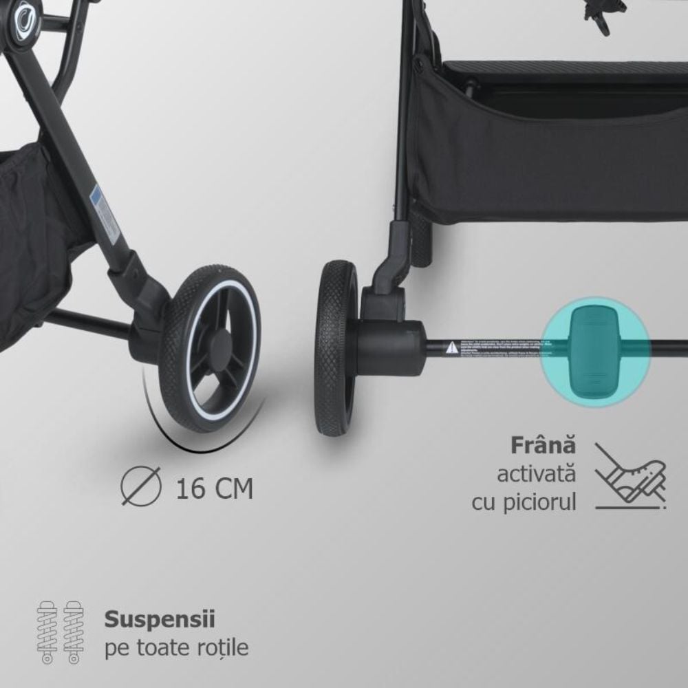 Carucior sport cu pliere automata, Coccolle Melia, Pearl Mist