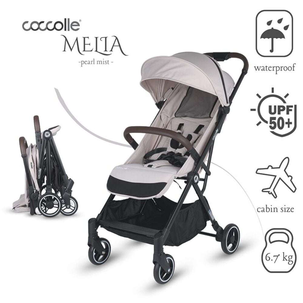 Carucior sport cu pliere automata, Coccolle Melia, Pearl Mist