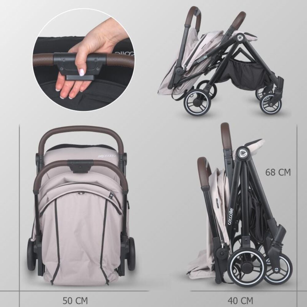 Carucior sport cu pliere automata, Coccolle Melia, Pearl Mist