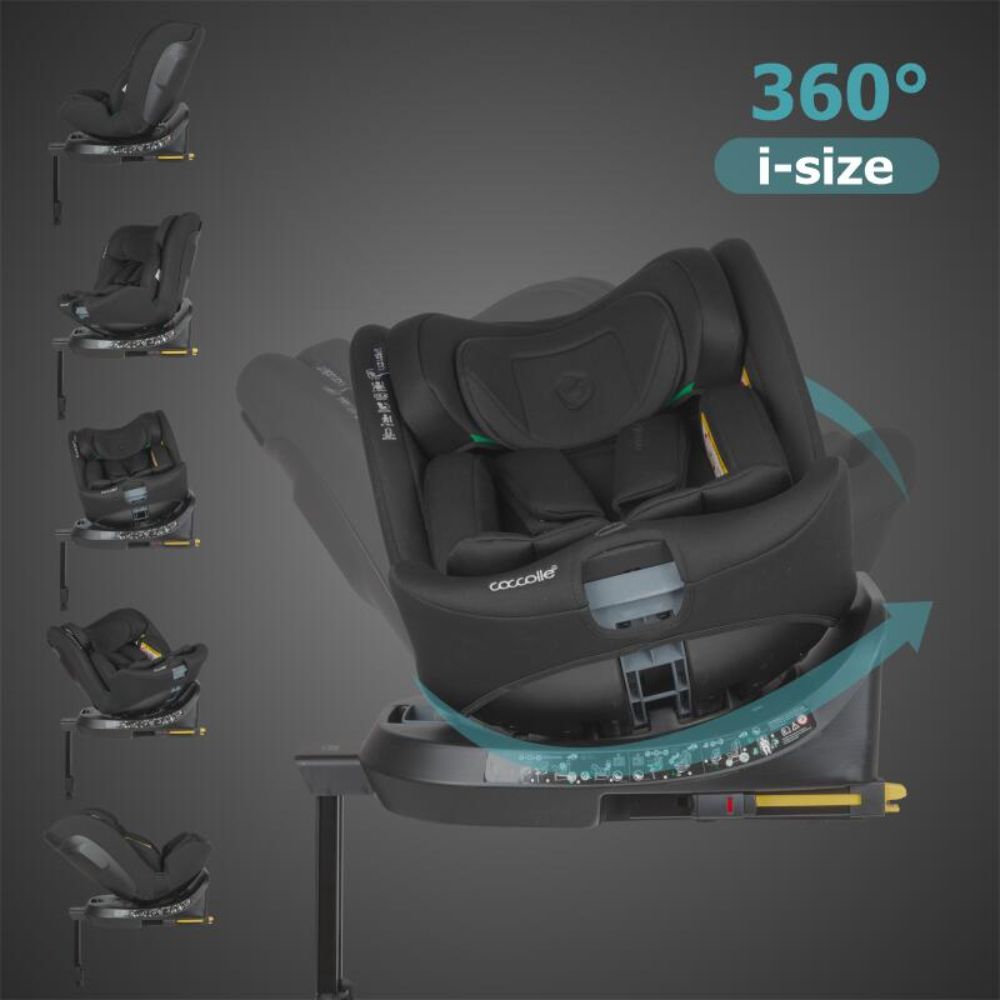 Scaun auto iSize, Coccolle Ario,  40-150 cm, Midnight Black