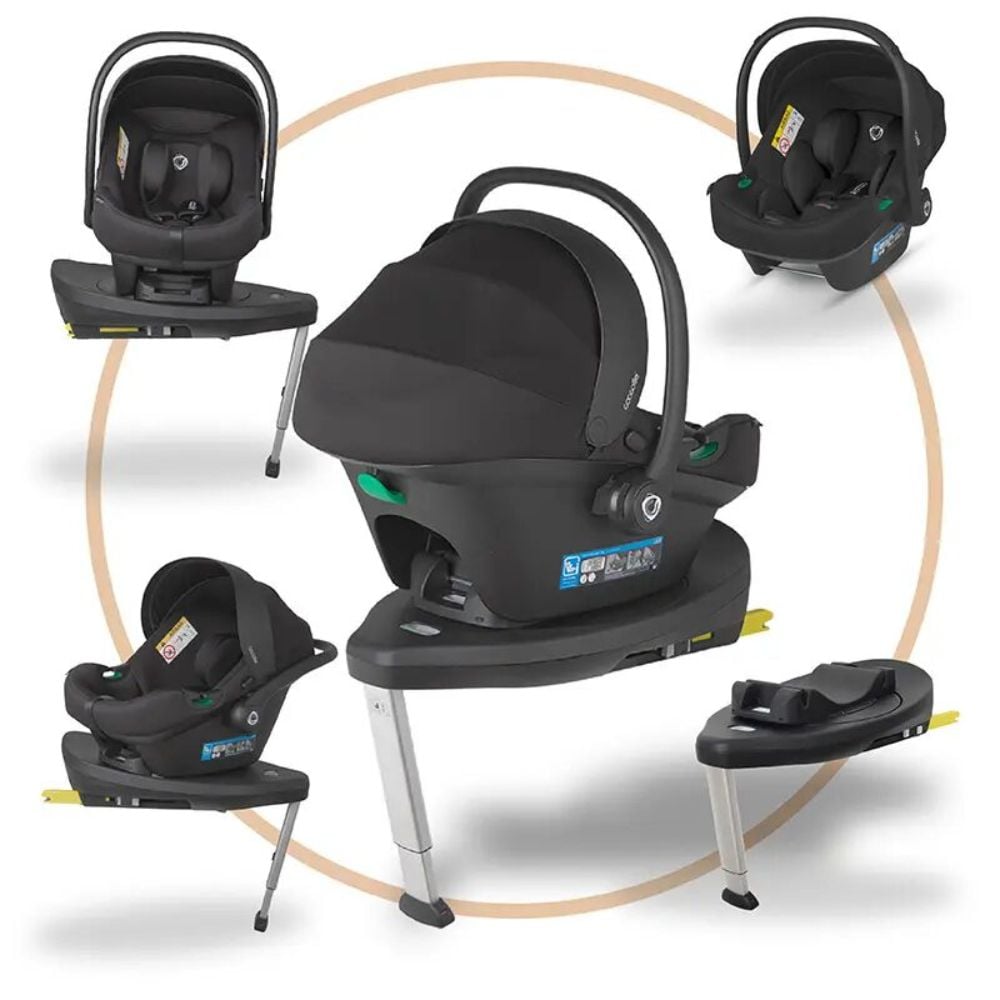 Scoica auto I-Size si baza rotativa Isofix, Coccolle Knox, Black