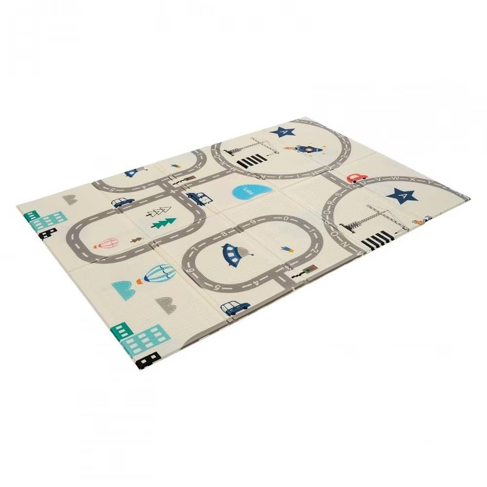 Covor joaca pliabil din spuma, U-Grow, 180 x 120 x 1 cm, Circuit