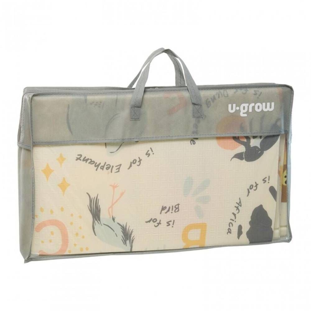 Covor joaca pliabil din spuma, U-Grow, 180 x 120 x 1 cm, Alfabet