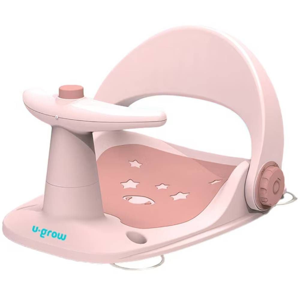 Scaun de baie pentru bebelusi, cu ghidon, U-Grow, Roz
