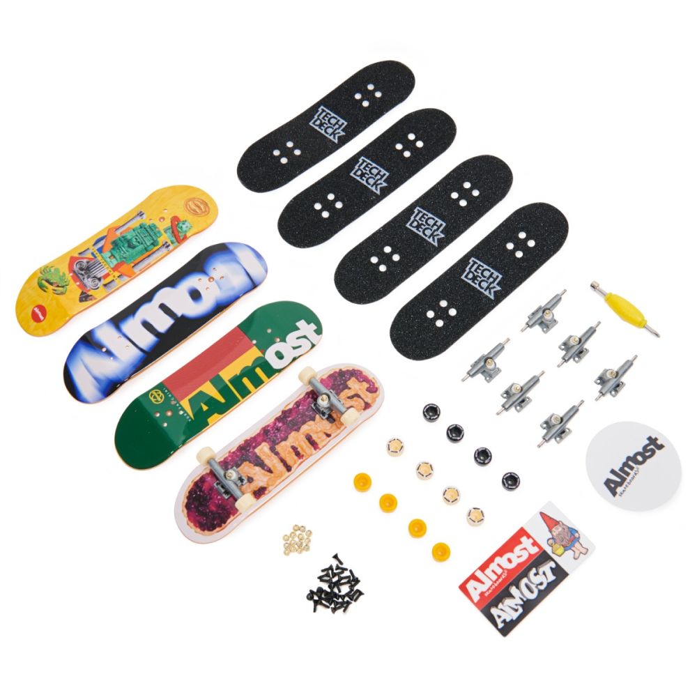 Set mini placa skateboard Tech Deck, 4 buc, Almost, 20136721