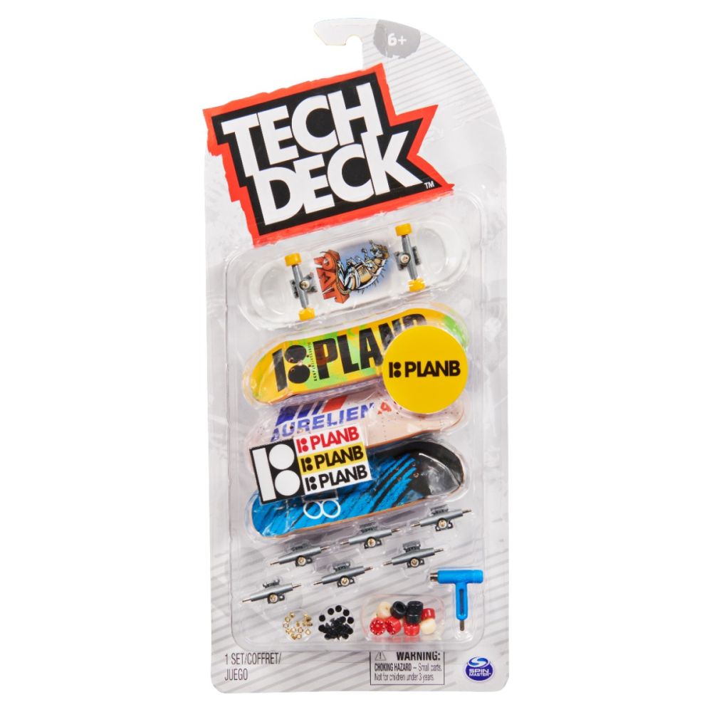 Set mini placa skateboard Tech Deck, 4 buc, Plan B, 20136722