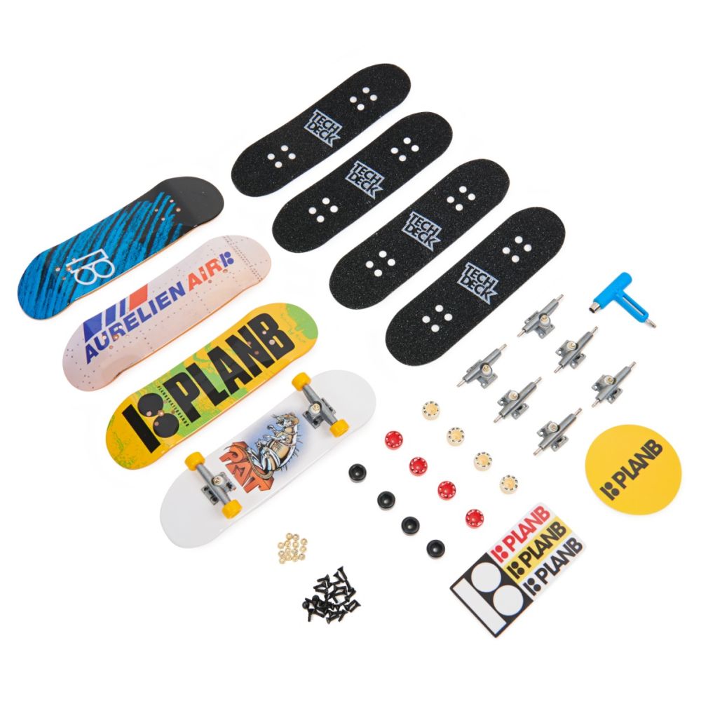 Set mini placa skateboard Tech Deck, 4 buc, Plan B, 20136722