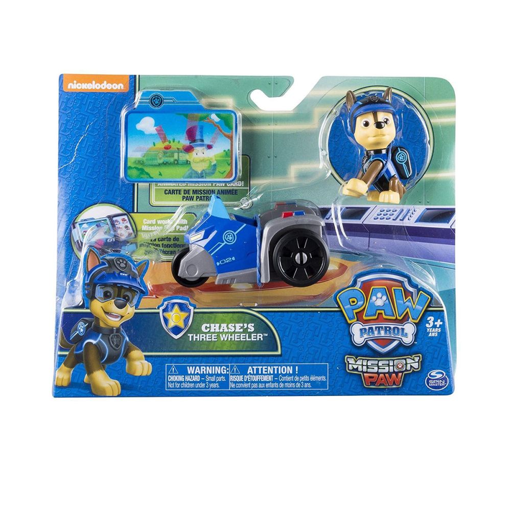 Set figurina si mini vehicul Paw Patrol, Chase (20083773)