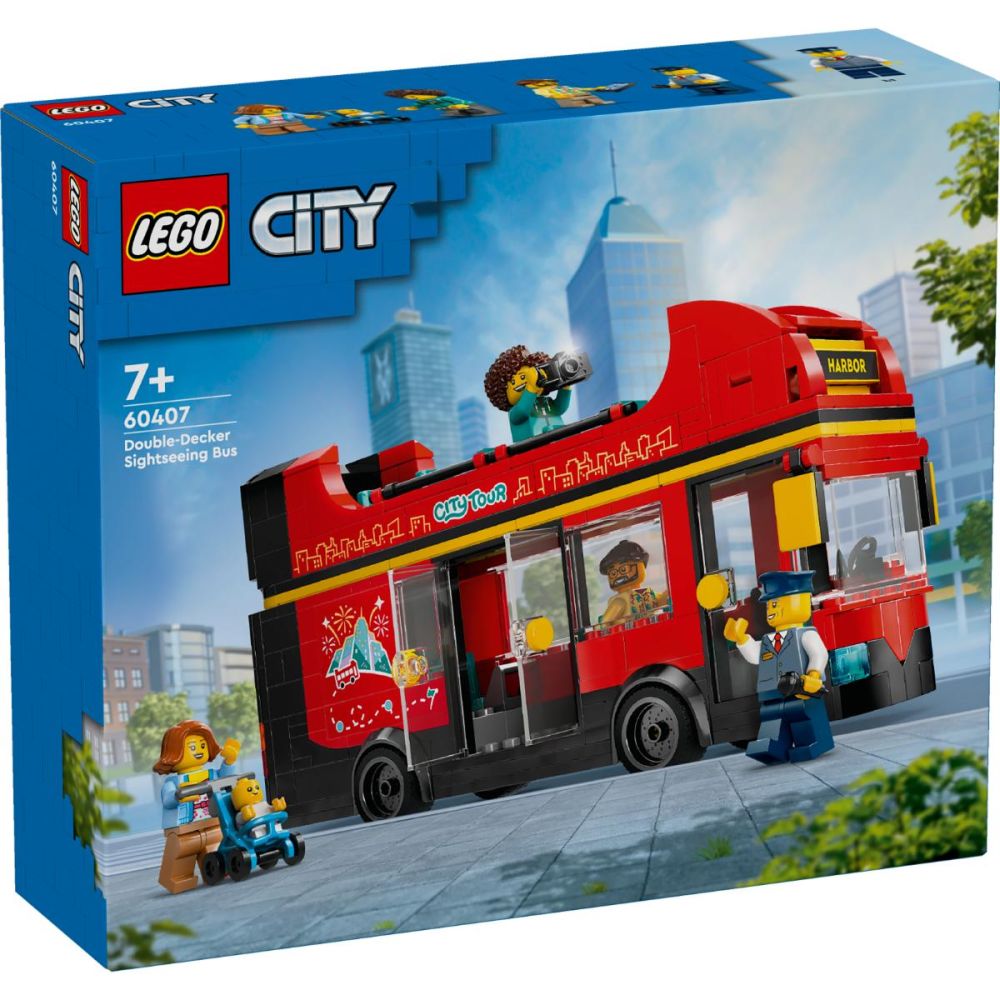LEGO® City - Autobuz turistic rosu cu etaj (60407) | Noriel