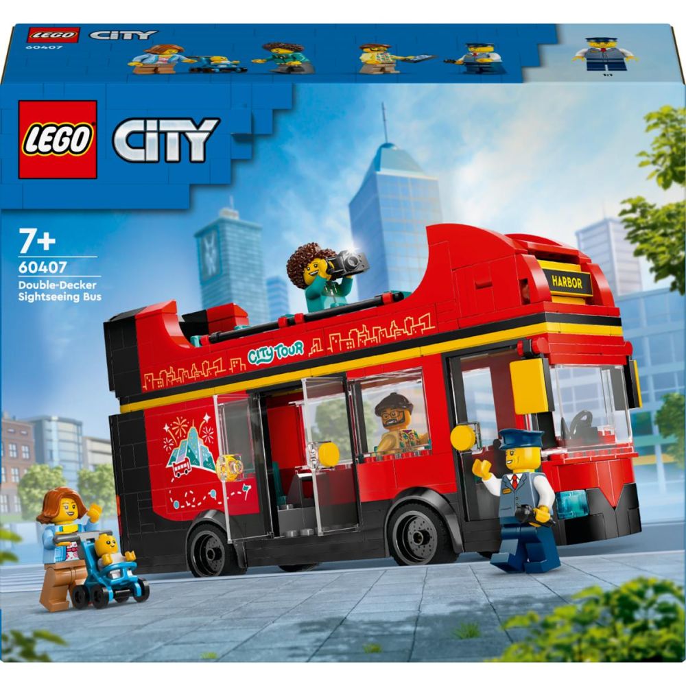 LEGO® City - Autobuz turistic rosu cu etaj (60407) | Noriel