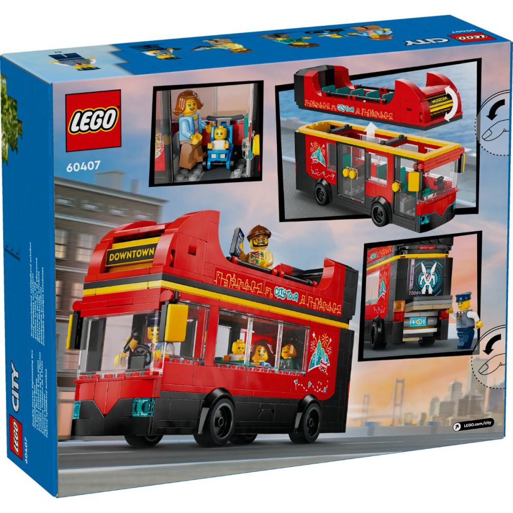 LEGO® City - Autobuz turistic rosu cu etaj (60407)