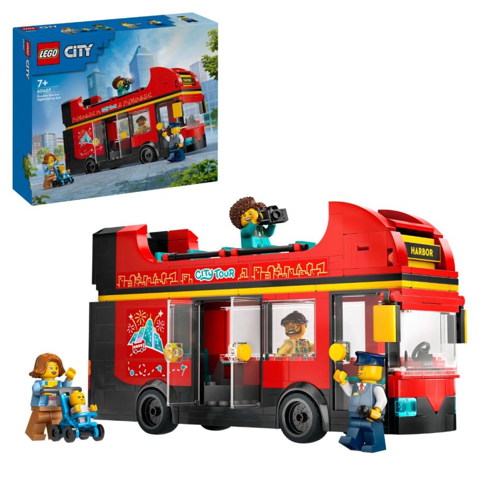 LEGO® City - Autobuz turistic rosu cu etaj (60407)