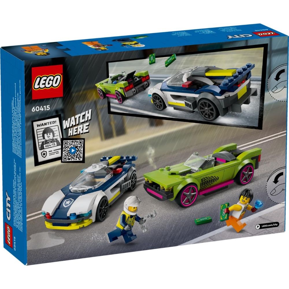 LEGO® City - Urmarire cu masina de politie si masina puternica (60415)
