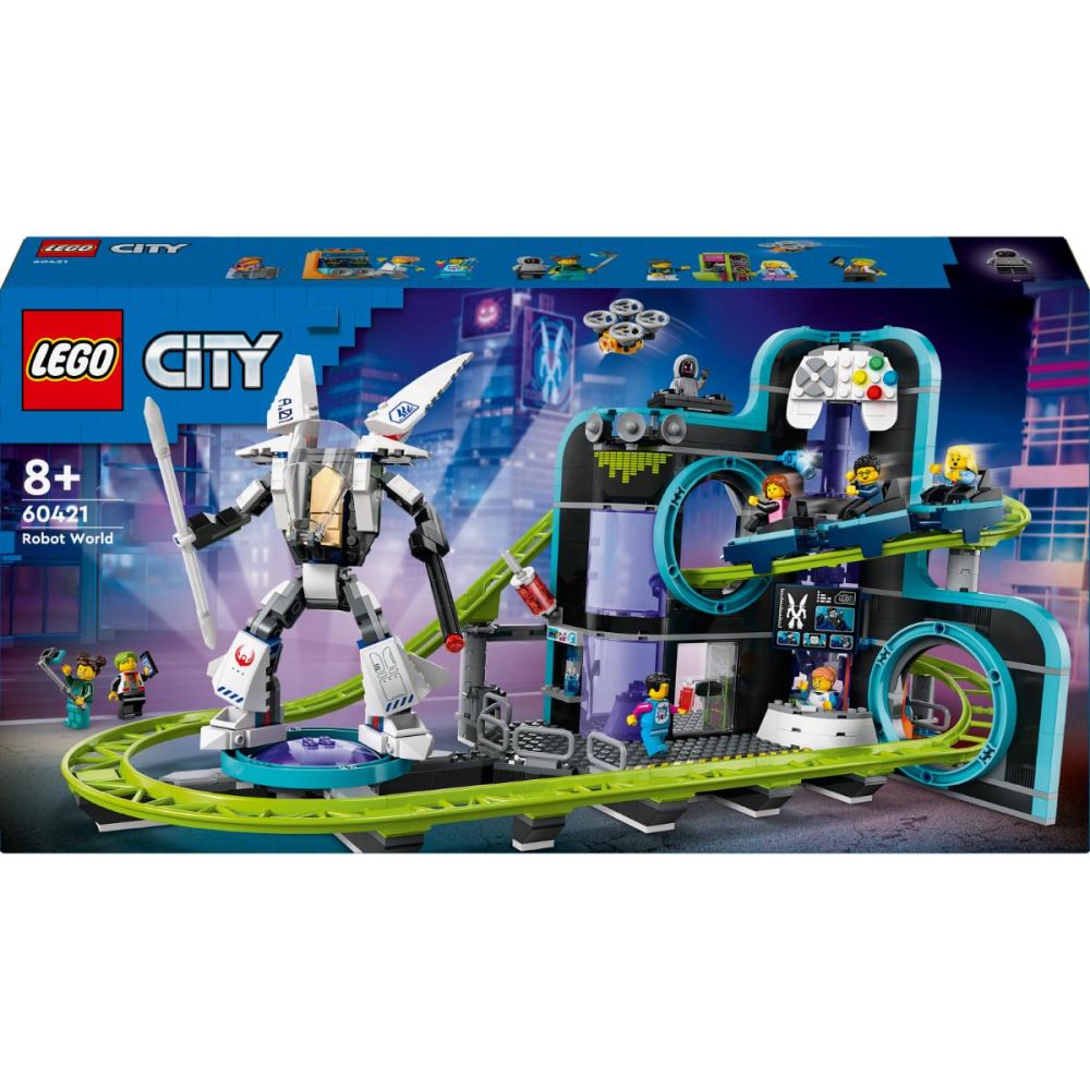 LEGO® City - Parc cu roller-coaster Lumea Robotilor (60421) | Noriel