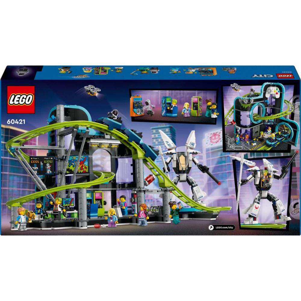 LEGO® City - Parc cu roller-coaster Lumea Robotilor (60421)