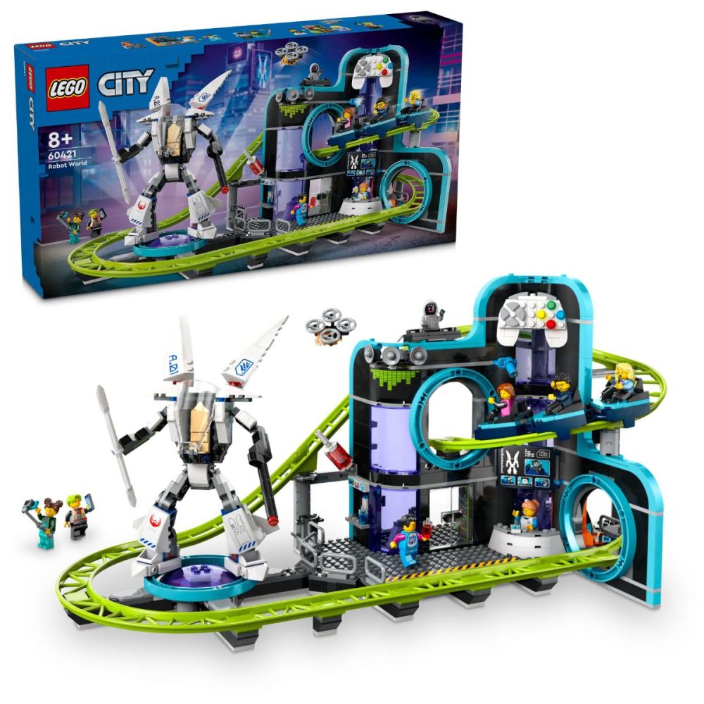 LEGO® City - Parc cu roller-coaster Lumea Robotilor (60421)