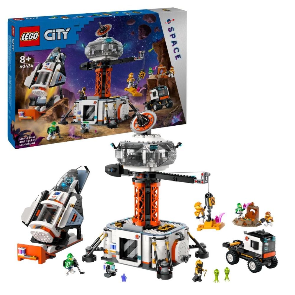 LEGO® City - Baza spatiala si platforma de lansare a rachetei (60434)