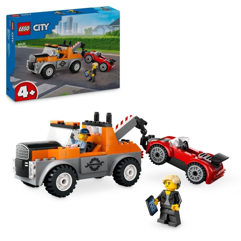LEGO® City - Camioneta de tractare si masina sport (60435)