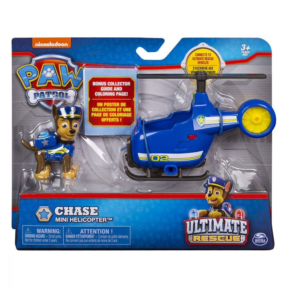 Set figurina si mini vehicul Paw Patrol Ultimate, Chase, 20101478