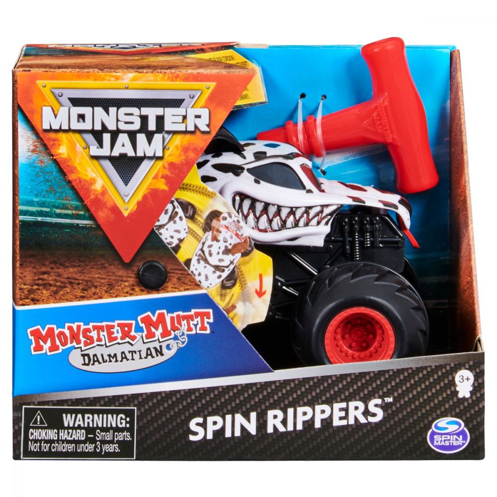 Masinuta Monster Jam, Scara 1:43, Monster Mutt Dalmatian Spin Rippers