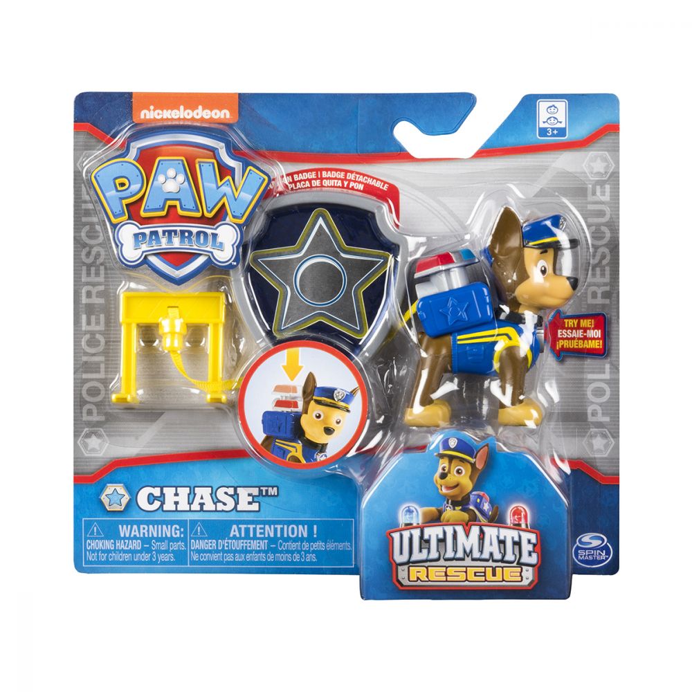 Figurina cu uniforma de politie Paw Patrol, Chase (20107294)