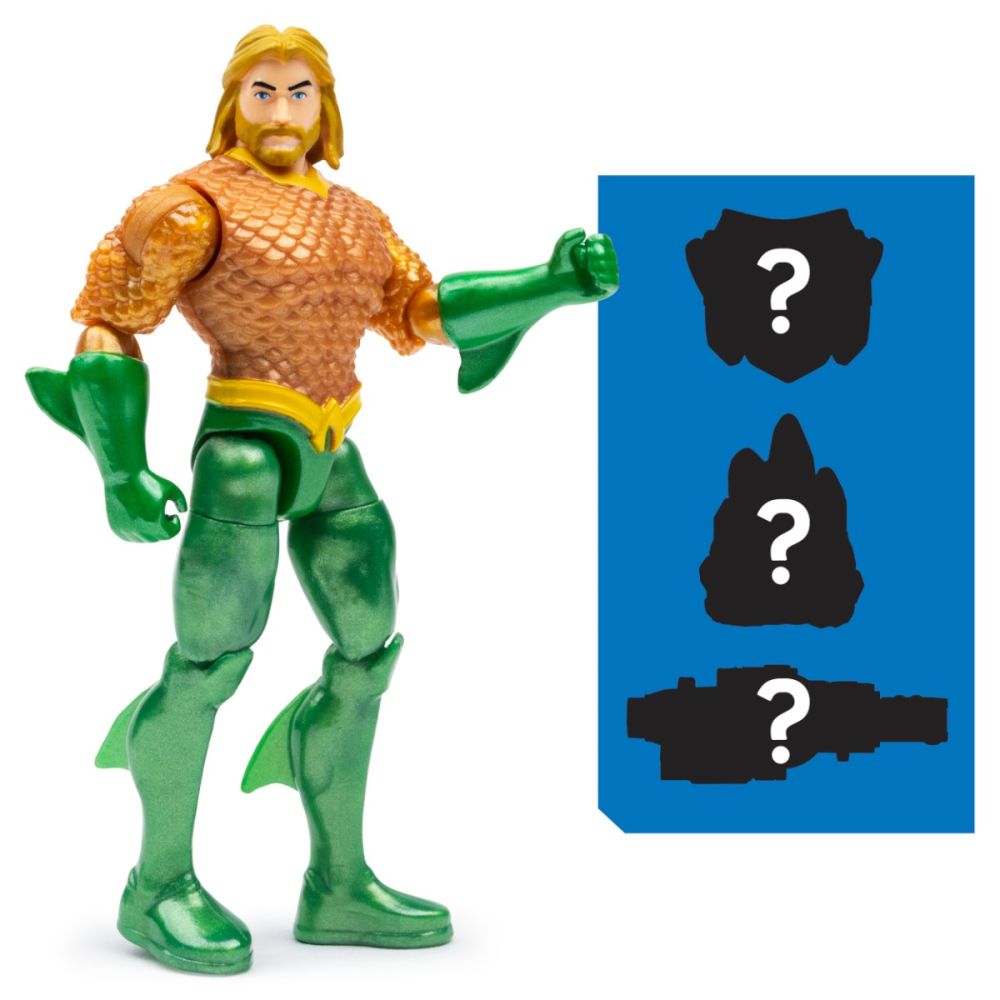 Figurina cu 2 accesorii surpriza, DC Universe, Aquaman, 10 cm, 20137129