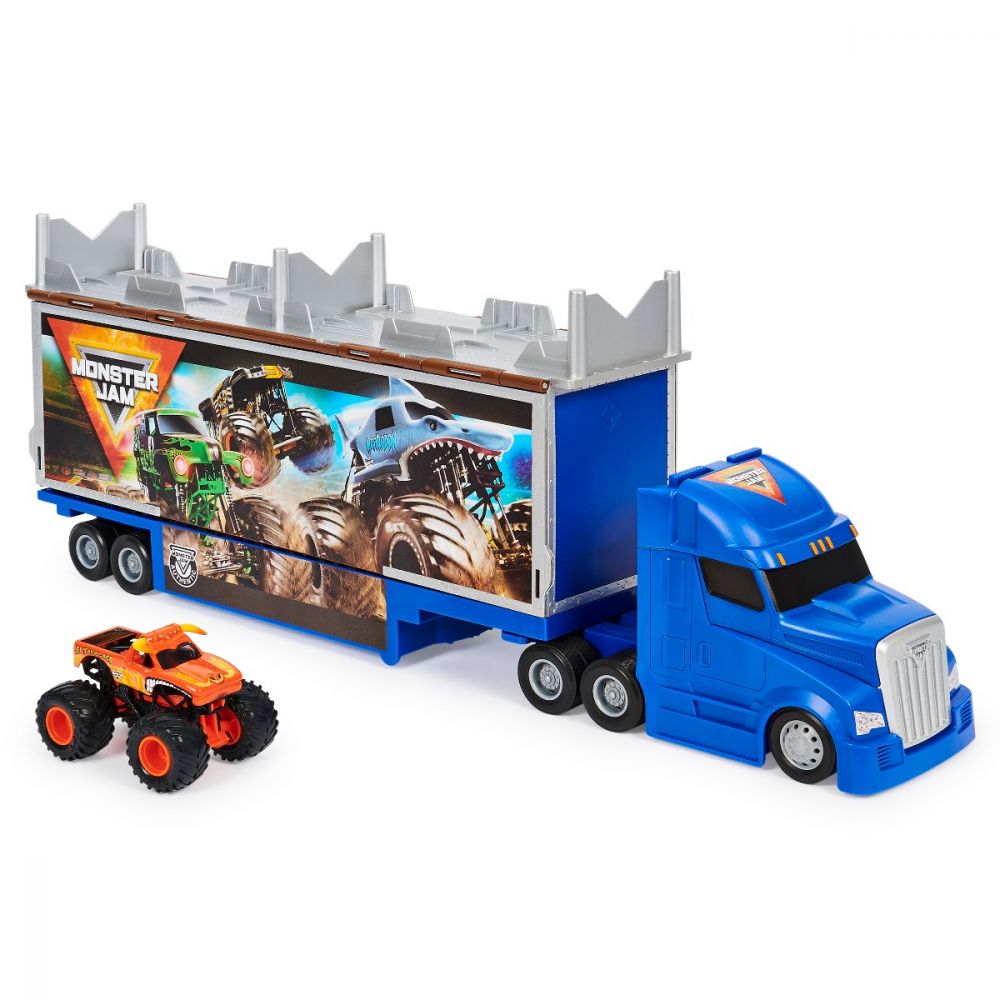 Set de joaca Monster Jam, Camion cu masinuta El Toro Loco