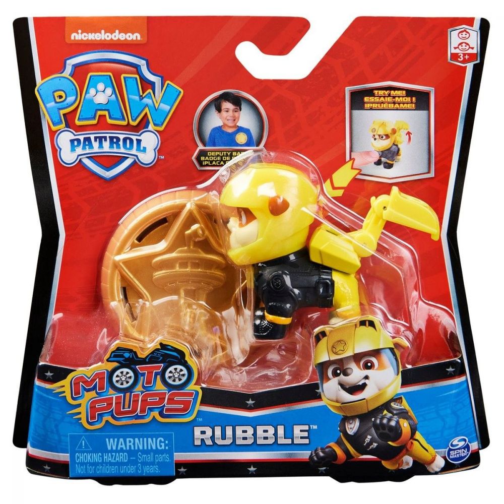 Figurina Paw Patrol Moto Pups, Rubble, 20130055