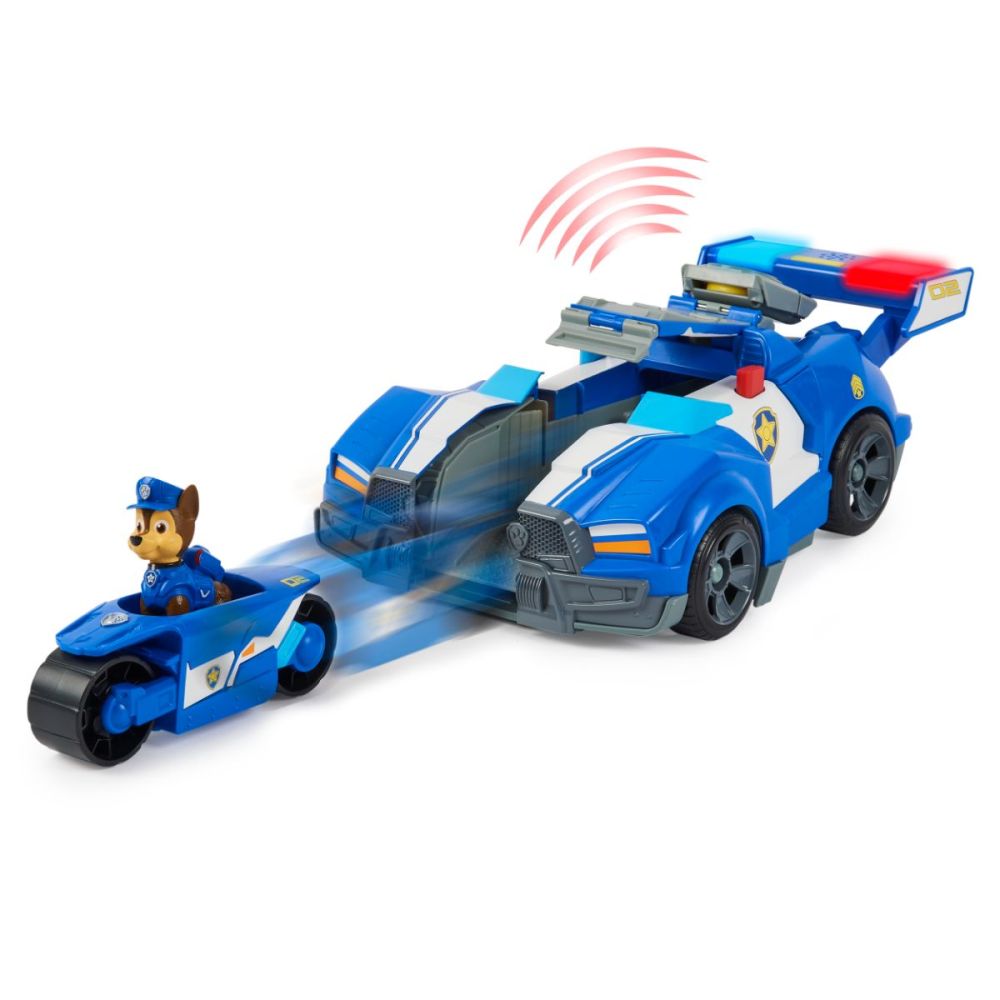 Jucarie interactiva, Paw Patrol, masina de politie cu motocicleta