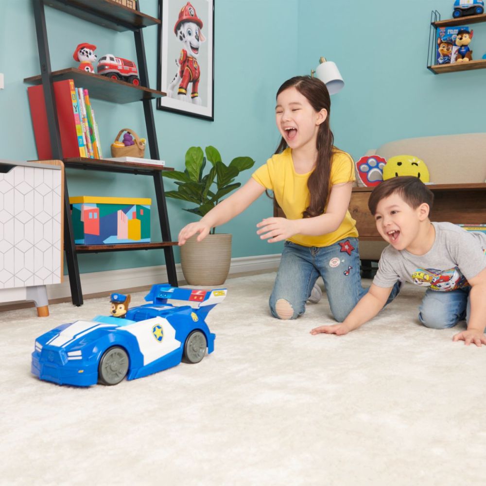 Jucarie interactiva, Paw Patrol, masina de politie cu motocicleta